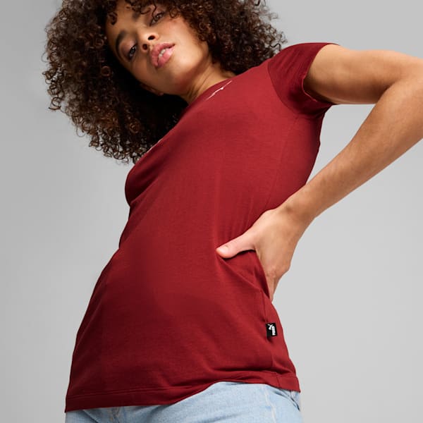 Playera para mujer ESS+ Script, Intense Red, large-MEX