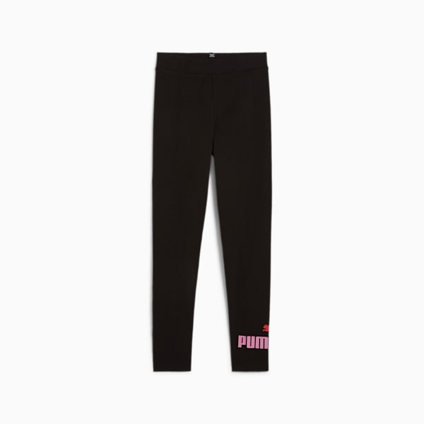 ESS Youth Logo Leggings G, PUMA Black-Mauved Out, large-ZAF