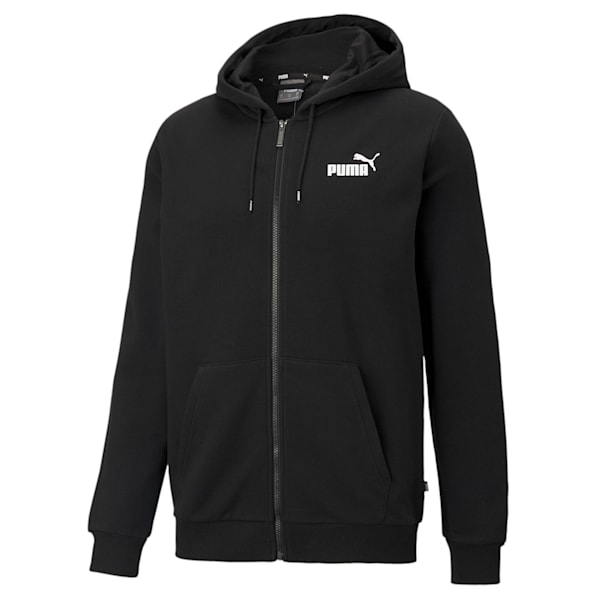 Buzo con cremallera completa y capucha para hombre Essentials Small Logo, Puma Black, large-ARG