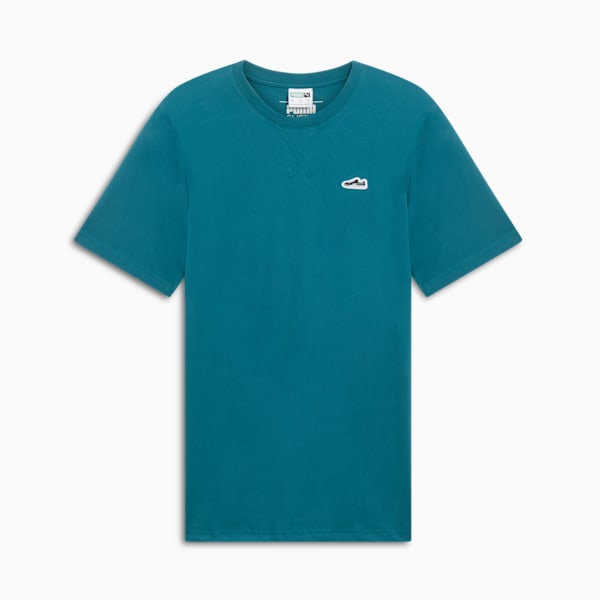 Suede Logo Tee's Men, Cold Green, large-MEX
