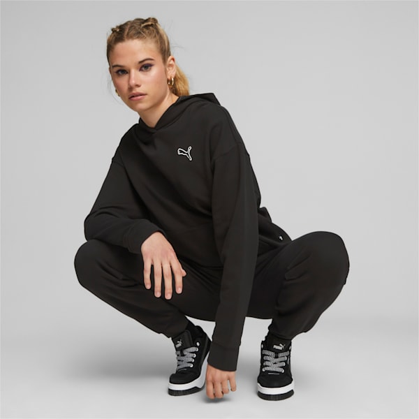 Buzo con capucha BETTER ESSENTIALS para mujer, PUMA Black, large-ARG
