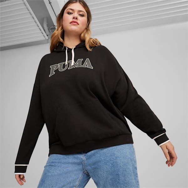 Buzo con capucha PUMA SQUAD para mujer, PUMA Black, large-ARG