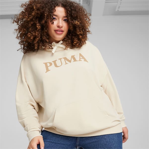 Buzo con capucha PUMA SQUAD para mujer, Alpine Snow, large-ARG