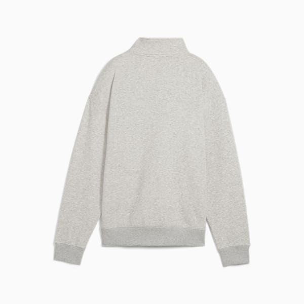 Buzo de cuello con cierre PUMA SQUAD para mujer, Light Gray Heather, large-ARG