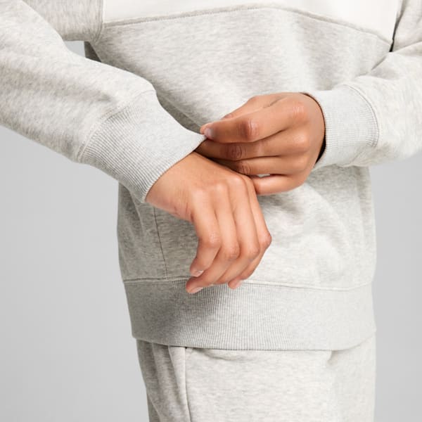 Buzo de cuello con cierre PUMA SQUAD para mujer, Light Gray Heather, large-ARG