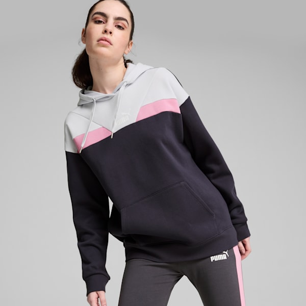 PUMA POWER Hoodie Women, Galactic Gray, large-ZAF