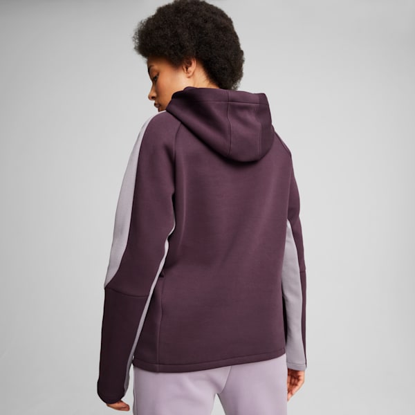 EVOSTRIPE Hoodie Women, Midnight Plum, large-ZAF