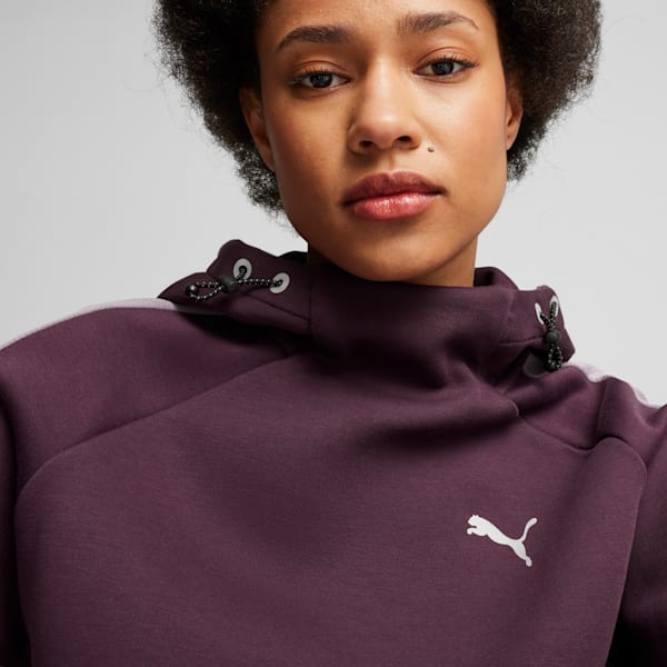 EVOSTRIPE Hoodie Women, Midnight Plum, large-ZAF