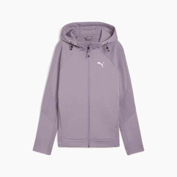 EVOSTRIPE Full-Zip Hoodie Women, Pale Plum, large-ZAF