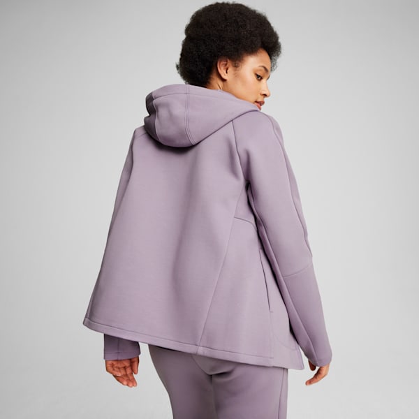 EVOSTRIPE Full-Zip Hoodie Women, Pale Plum, large-ZAF