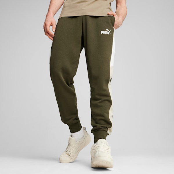 PUMA POWER Sweatpants Men, Dark Olive, large-ZAF