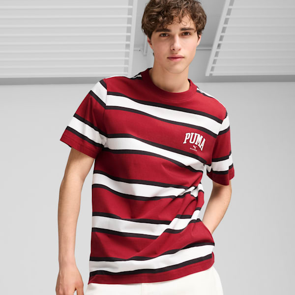 Remera rayada PUMA SQUAD para hombre, Intense Red, large-ARG