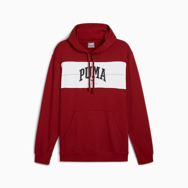 Buzo con capucha PUMA SQUAD para hombre, Intense Red, large-ARG