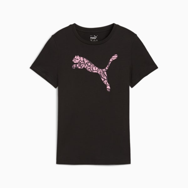 Camiseta gráfica ESS+ TROPICAT para jóvenes, PUMA Black, large-MEX