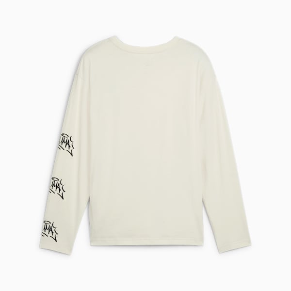 ESS+ MID 90s Long-Sleeve Tee Youth, Alpine Snow, large-ZAF