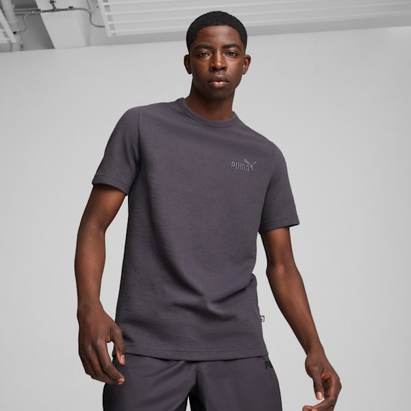 Remera en tejido waffle ESS ELEVATED para hombre, Galactic Gray, large-ARG