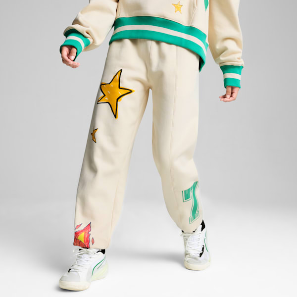 Getting Crafty Basketball Sweat Pants Unisex, Alpine Snow, large-ZAF