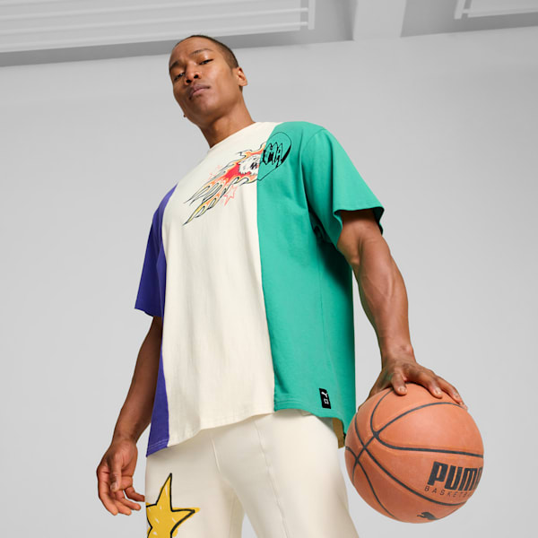 Getting Crafty Basketball Tee 5 Men, Alpine Snow, large-ZAF