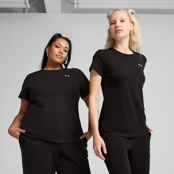 Essentials Tee Women, PUMA Black, large-ZAF