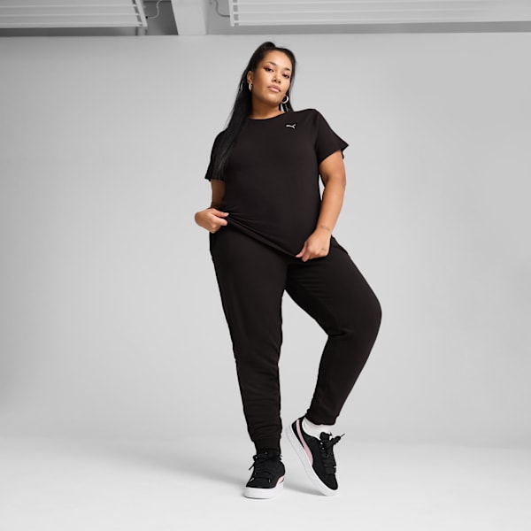 Essentials Tee Women, PUMA Black, large-ZAF