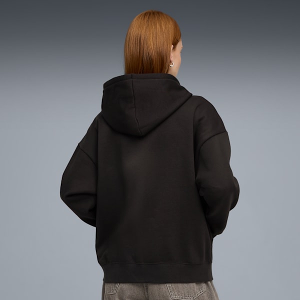 ESS Small No. 1 Logo Comfort Full-Zip Hoodie Women, PUMA Black, large-ZAF