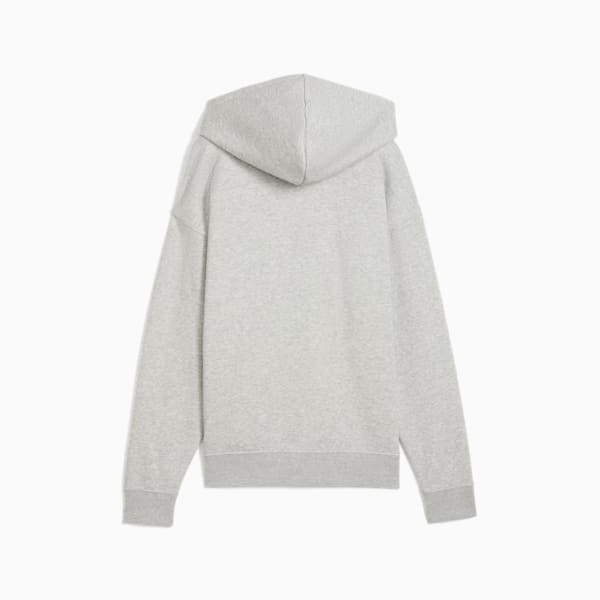 ESS Small No. 1 Logo Comfort Full-Zip Hoodie Women, Light Gray Heather, large-ZAF