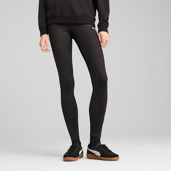 Essentials Poly Tights Women, PUMA Black, large-ZAF