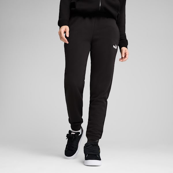 Pants Essentials Small No. 1 Logo para mujer, PUMA Black, large-MEX
