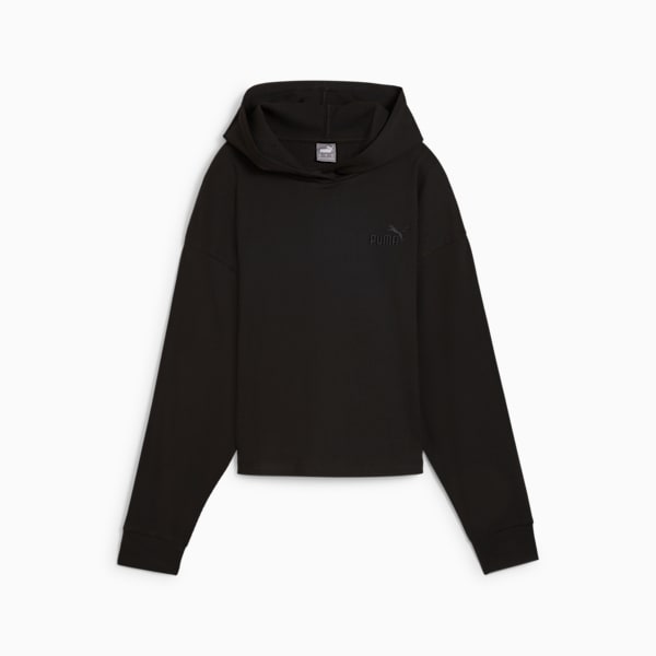 Buzo con capucha ESS ELEVATED para mujer, PUMA Black, large-ARG