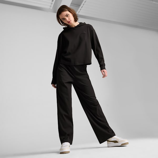Buzo con capucha ESS ELEVATED para mujer, PUMA Black, large-ARG