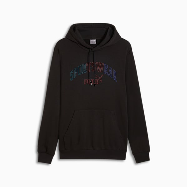 Buzo con capucha ESS+ LOGO LAB para hombre, PUMA Black, large-ARG