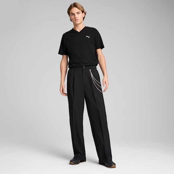 Essentials V-Neck Tee Men, PUMA Black, large-MEX