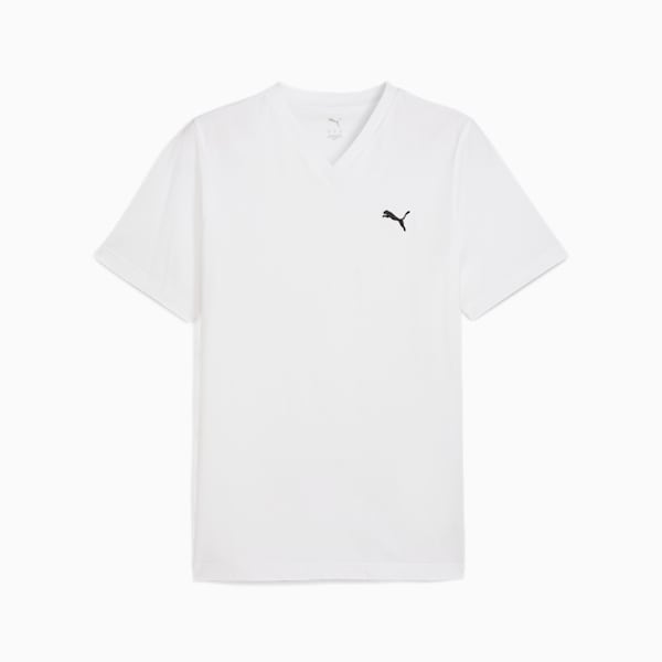 Playera escote en V Essentials para hombre, PUMA White, large-MEX