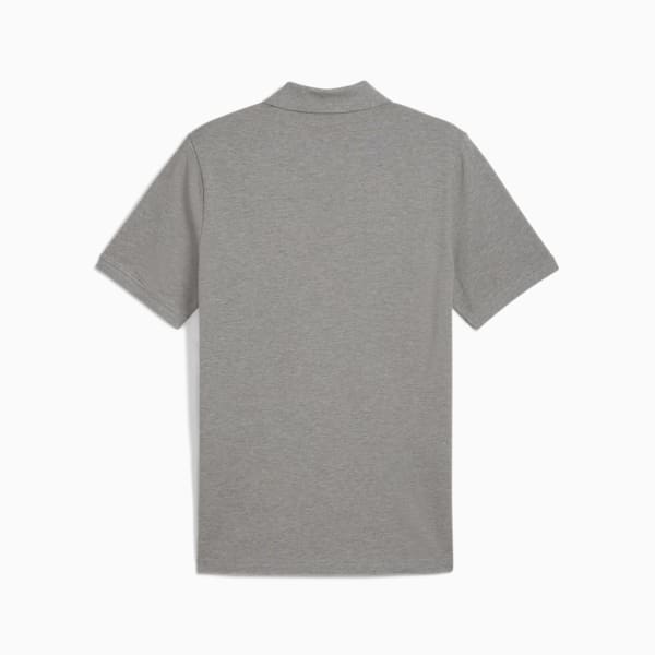 Polo de piqué Essentials No. 1 con logotipo para hombre, Medium Gray Heather, large-MEX