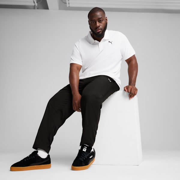 Playera polo WARDROBE Essentials Piqué para hombre, PUMA White, large-MEX