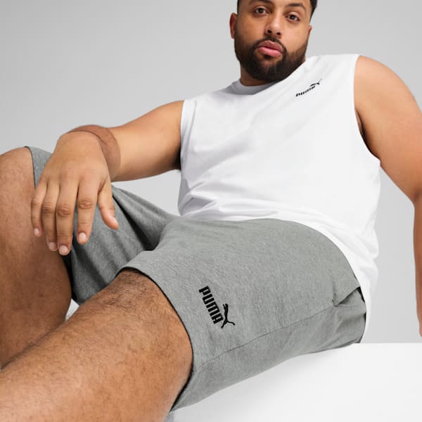 Essentials No. 1 Logo Jersey 10" Shorts Men, Medium Gray Heather, large-ZAF