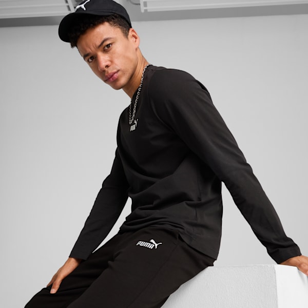 Essentials No. 1 Logo Pants Men, PUMA Black, large-ZAF