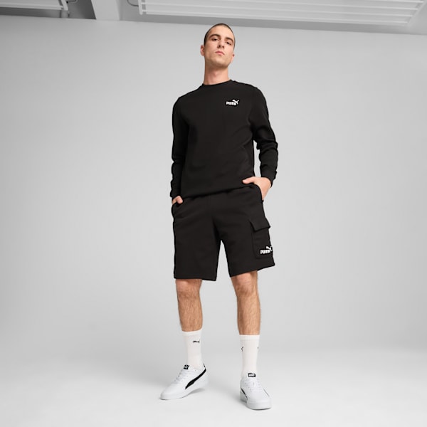 Essentials No. 1 Logo Cargo 10" Shorts Men, PUMA Black, large-ZAF