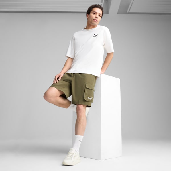 Shorts cargo Essentials No.1 Logo 22cm para hombre, Loden Green, large-MEX