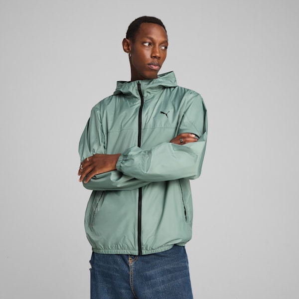 Essentials Regular Windbreaker Men, Green Moon, large-ZAF