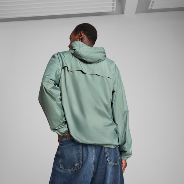 Essentials Regular Windbreaker Men, Green Moon, large-ZAF