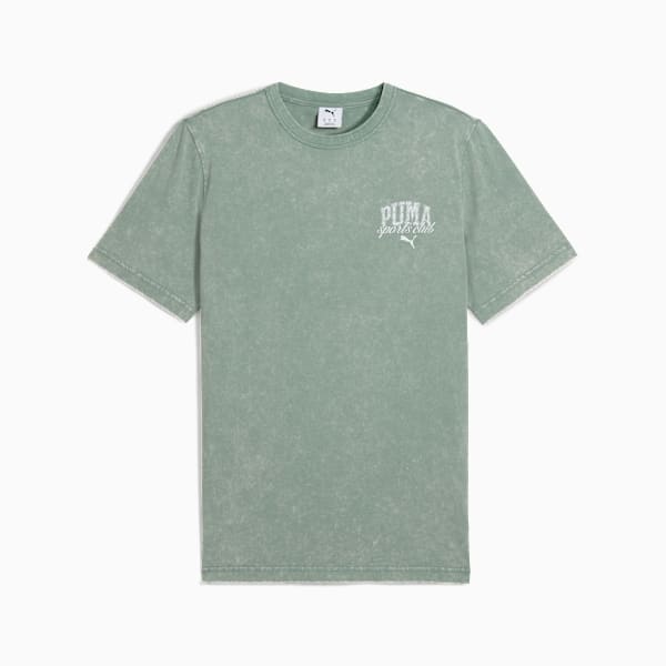 PUMA Class Washed Tee Men, Green Moon, large-MEX