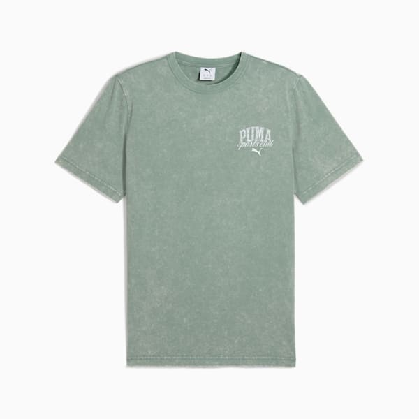 PUMA Class Washed Tee Men, Green Moon, large-ZAF