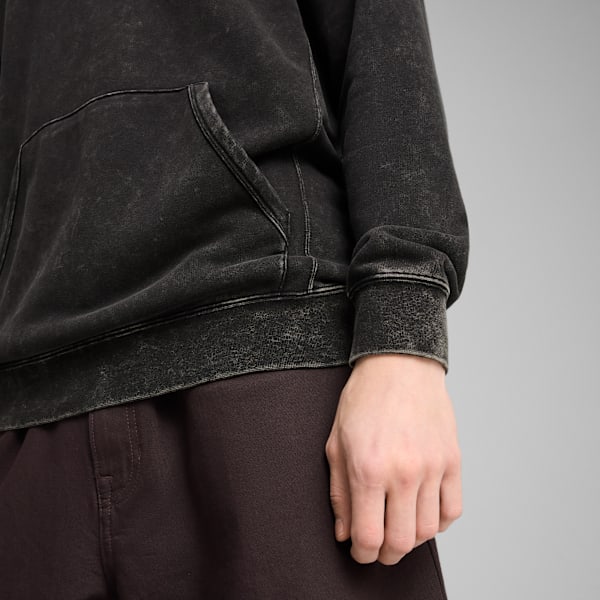 PUMA Class Washed Hoodie Men, PUMA Black, large-MEX