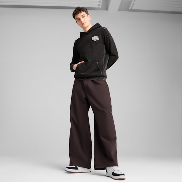 PUMA Class Washed Hoodie Men, PUMA Black, large-MEX