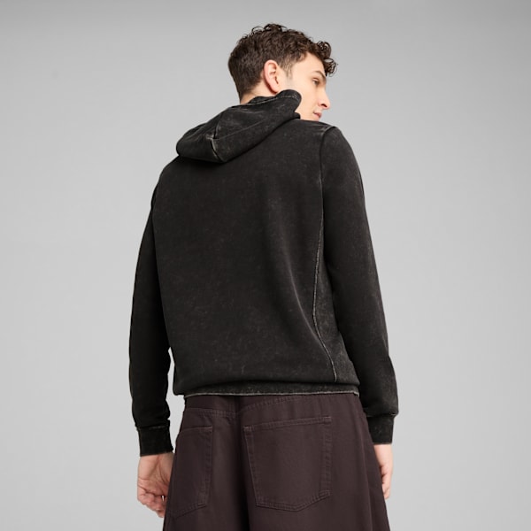PUMA Class Washed Hoodie Men, PUMA Black, large-MEX
