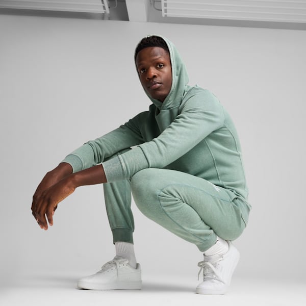 PUMA Class Washed Hoodie Men, Green Moon, large-MEX