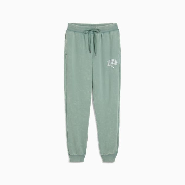 PUMA Class Washed Sweatpants Men, Green Moon, large-MEX