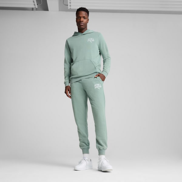 PUMA Class Washed Sweatpants Men, Green Moon, large-MEX