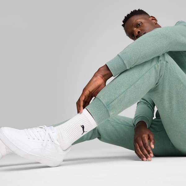 PUMA Class Washed Sweatpants Men, Green Moon, large-MEX